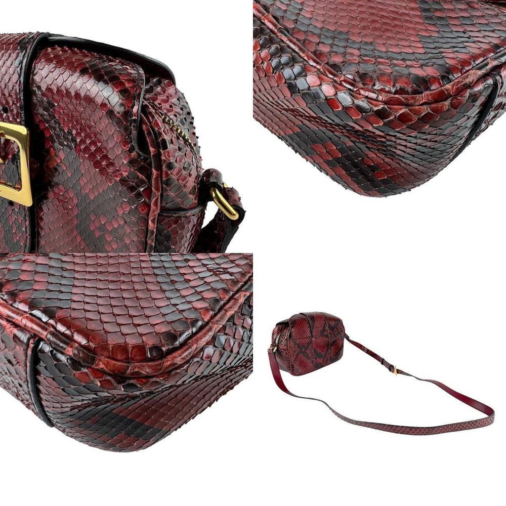 Burberry Shoulder Bag Red Python Leather - image 4